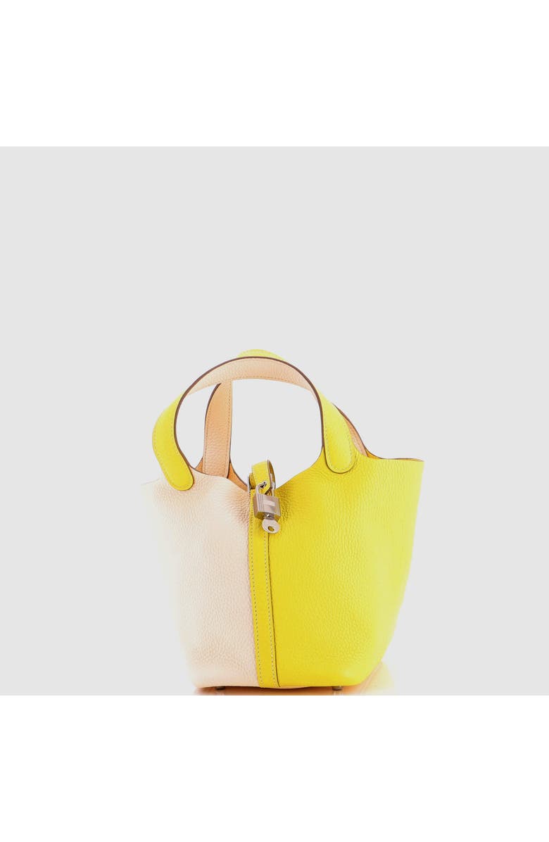 Pre-Owned Hermes Picotin Lock Bag Bicolor Clemence PM, Main, color, Bicolor - Lime/Nata