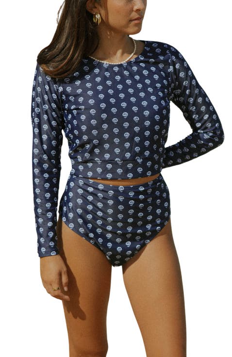 Topanga Long Sleeve Rashguard Swim Top