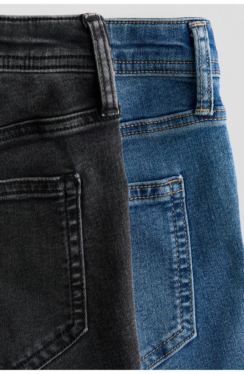 H&M 2-pack Flared Leg Low Jeans, Alternate, color, Denim Blue/Denim Black