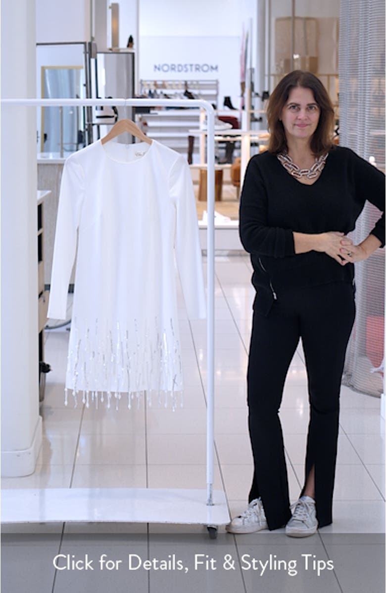 Sequin Tassel Long Sleeve Cocktail Dress, sales video thumbnail