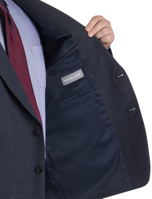 Michael Kors Big & Tall Textured Suit Jacket In Blue