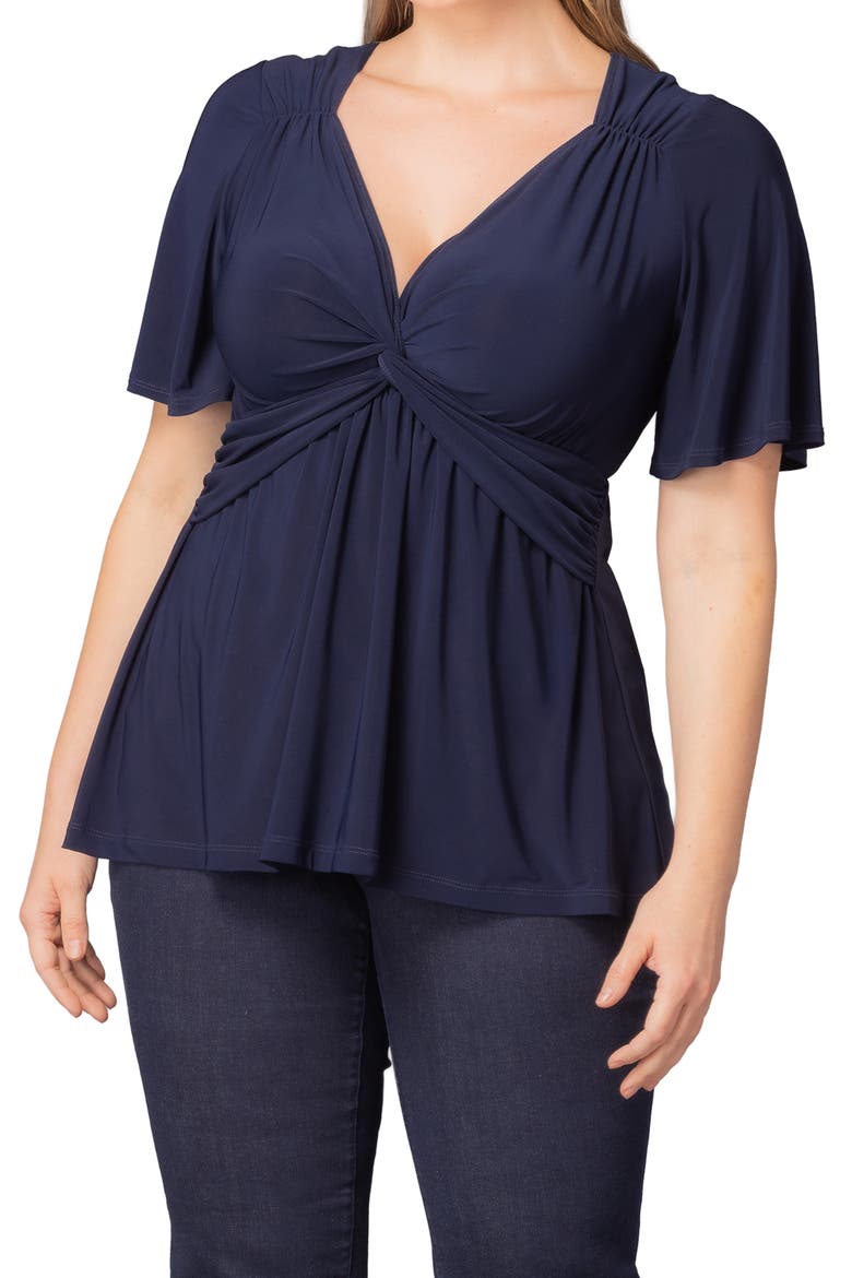 Abby Twist Front Top, Alternate, color, NOUVEAU NAVY