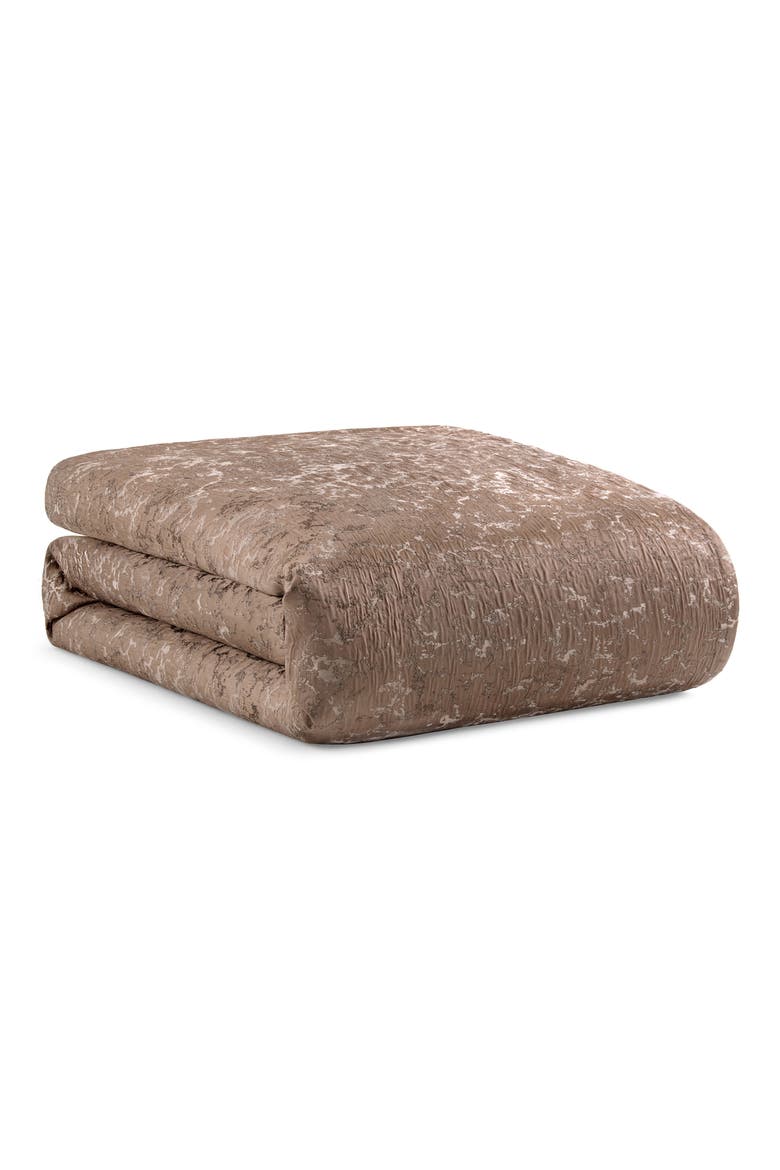 Mirage Embroidered Jacquard Duvet Cover, Main, color, MINK