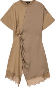 AllSaints Lana Lace Hem Minidress