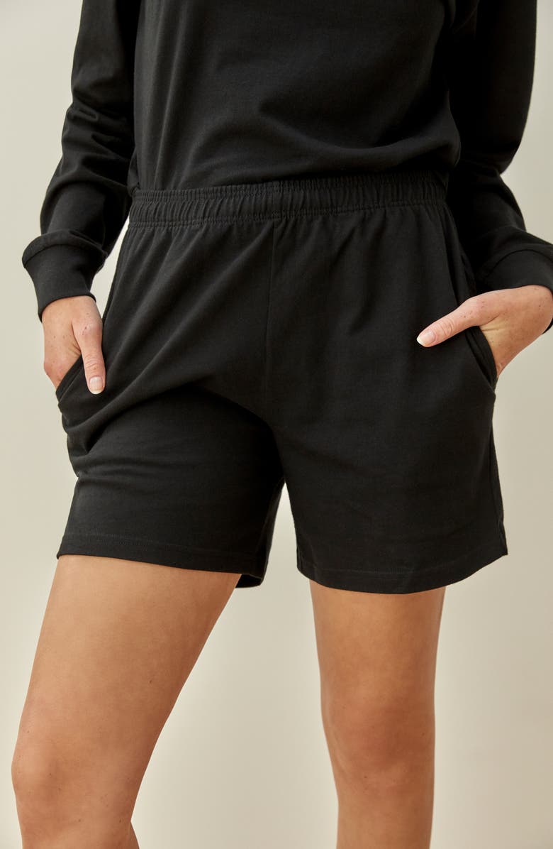 Reformation Boyfriend Knit Shorts, Alternate, color, 