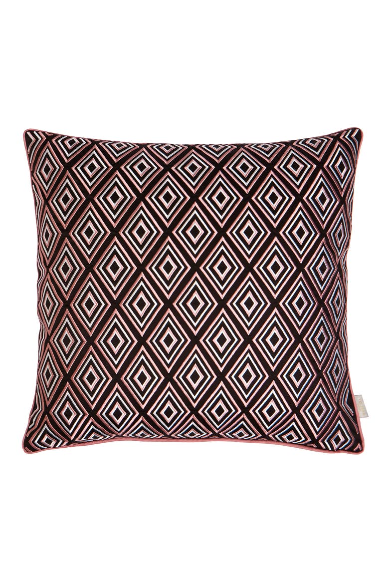Hibiscus Embroidered Accent Pillow, Main, color, MULTI