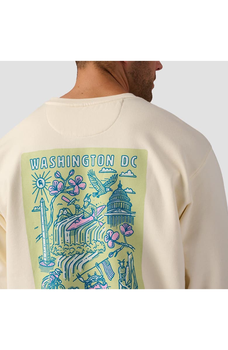 Backcountry Washington Dc Poster Crew Sweatshirt, Alternate, color, Vintage White