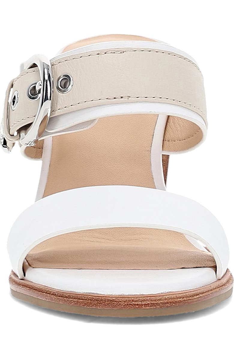 Frye Stella Buckle Sandal, Alternate, color, White/ Ivory