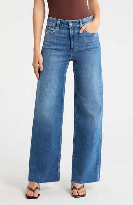 Anessa Raw Hem Wide Leg Jeans