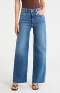 PAIGE Anessa Raw Hem Wide Leg Jeans