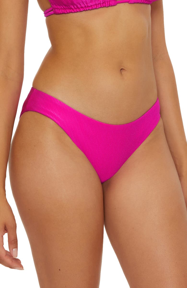 Becca Monte Carlo Hipster Bikini Bottoms, Alternate, color, Azalea