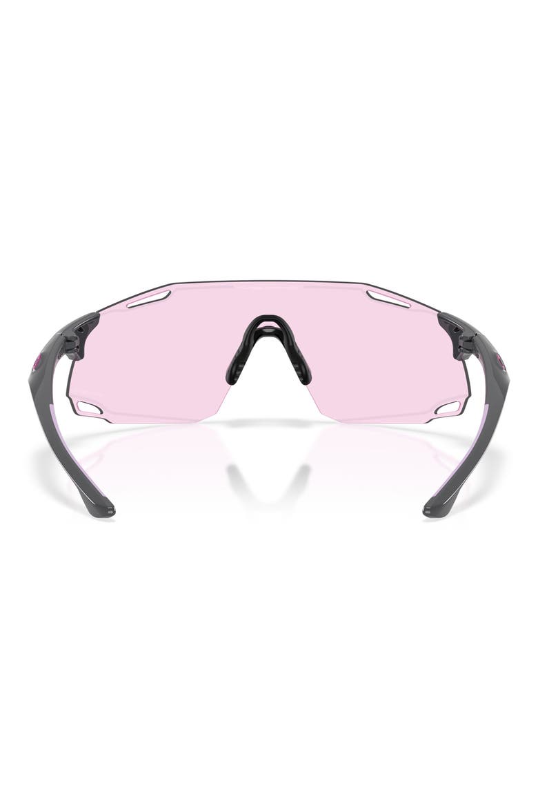 Gender Inclusive Cybr Dyno 139mm Oversize Rectangle Sunglasses, Alternate, color, PINK / GREY