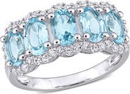Julianna B. Gemstones Oval Semi-Eternity Ring