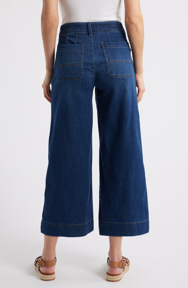 Wit & Wisdom Whitney Skyrise Crop Wide Leg Jeans, Alternate, color, Blue