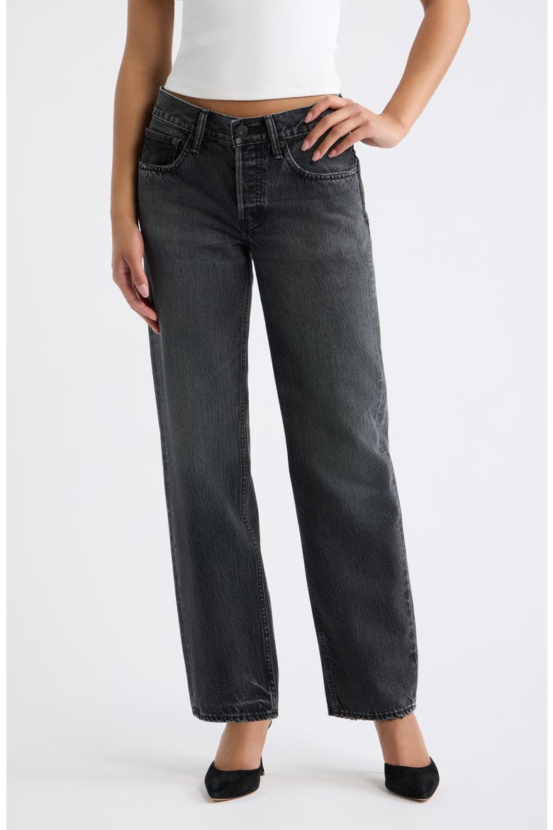 Irwin Low Rise Straight Leg Jeans, Main, color, BLACK