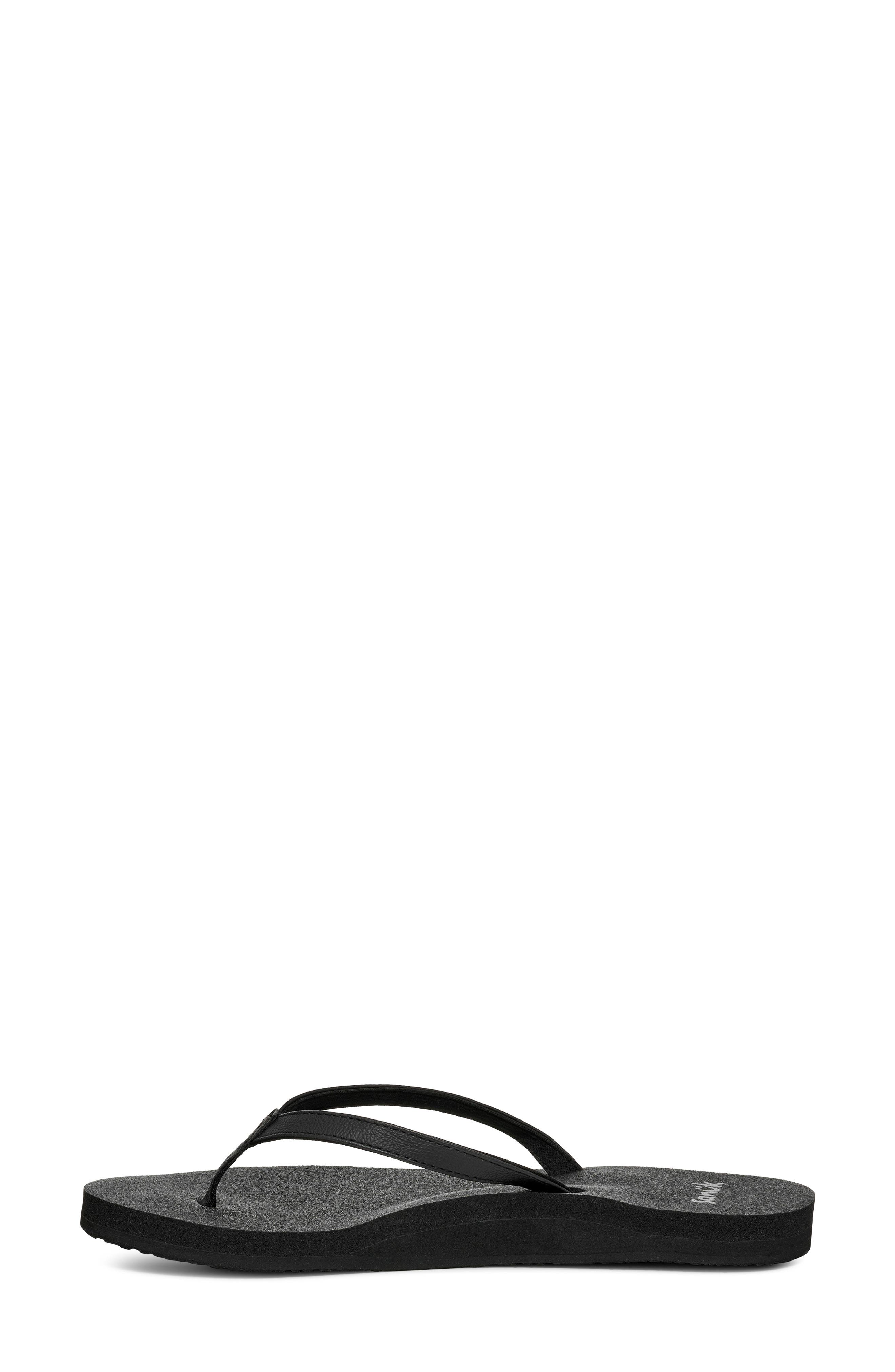 Sanuk Yoga Joy II Flip Flop, Alternate, color, Black