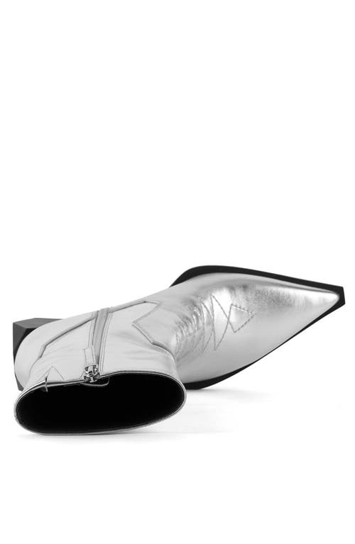 United Nude Ricky West Mid Boot In Silver