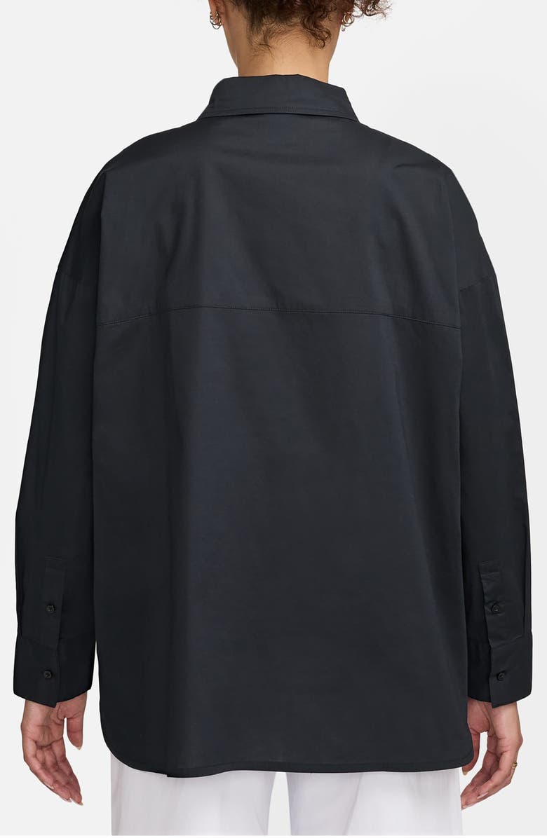 Nike Sportswear Chill Stretch Cotton Poplin Button-Up Shirt, Alternate, color, 