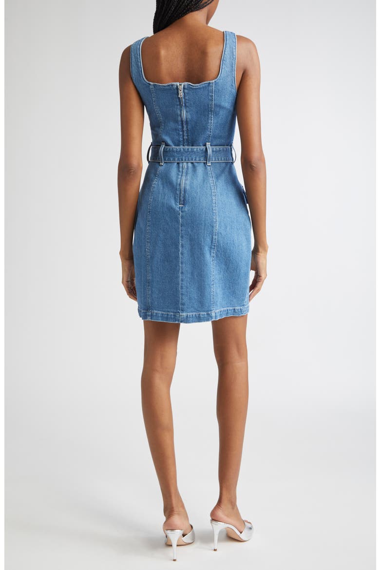 Midy Belted Sleeveless Denim Minidress, Alternate, color, TIPTON
