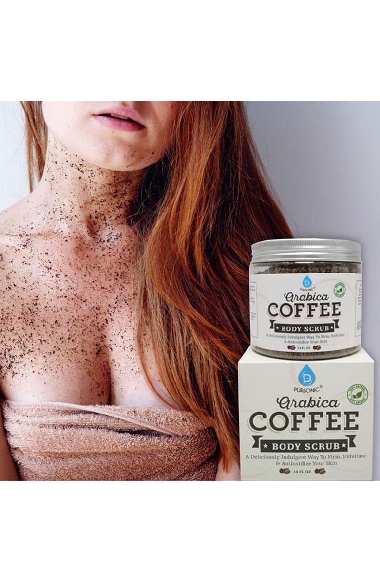 PURSONIC 100% Natural Arabica Coffee Body Scrub 14 Oz, Alternate, color, 