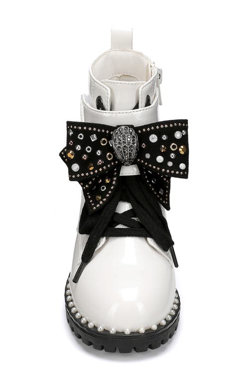 Kurt Geiger London Kids' Kensington Combat Boot In White