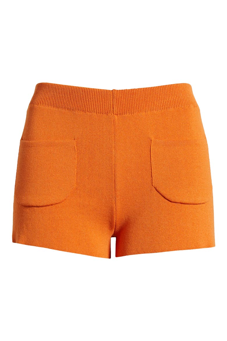 Knit Pull-On Shorts, Alternate, color, ORANGE