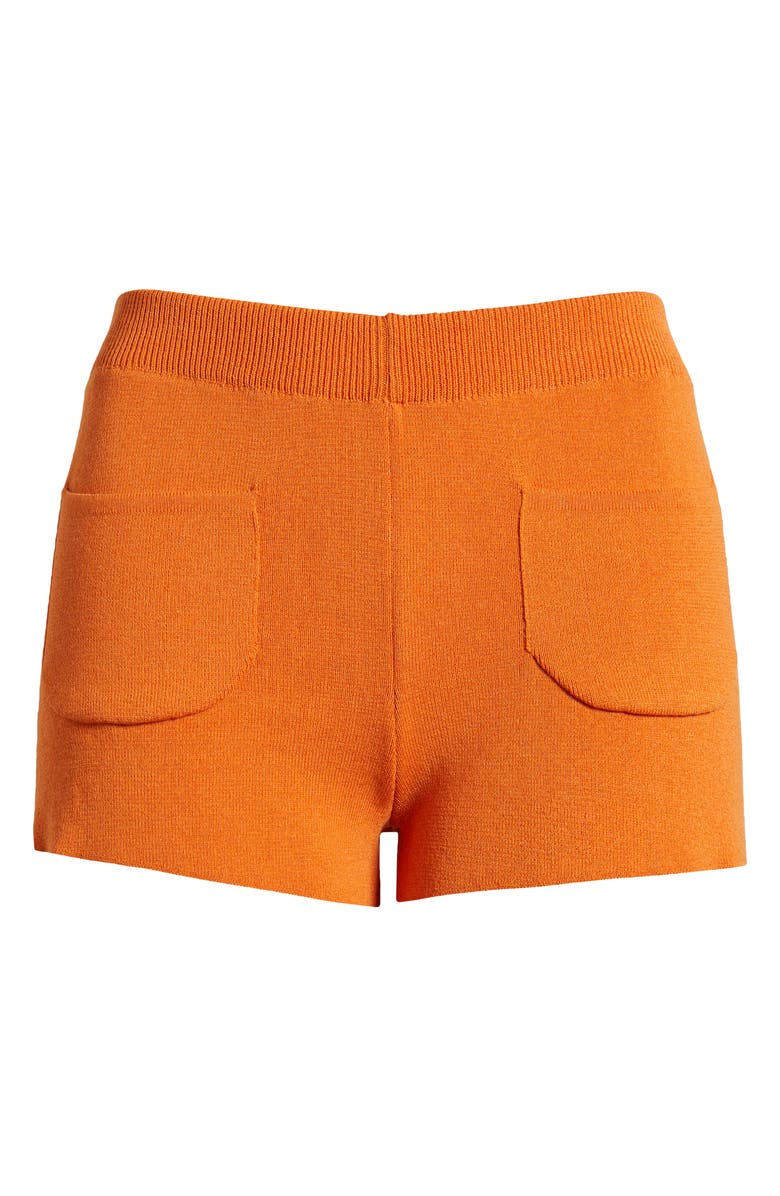 MANGO Knit Pull-On Shorts, Alternate, color, Orange