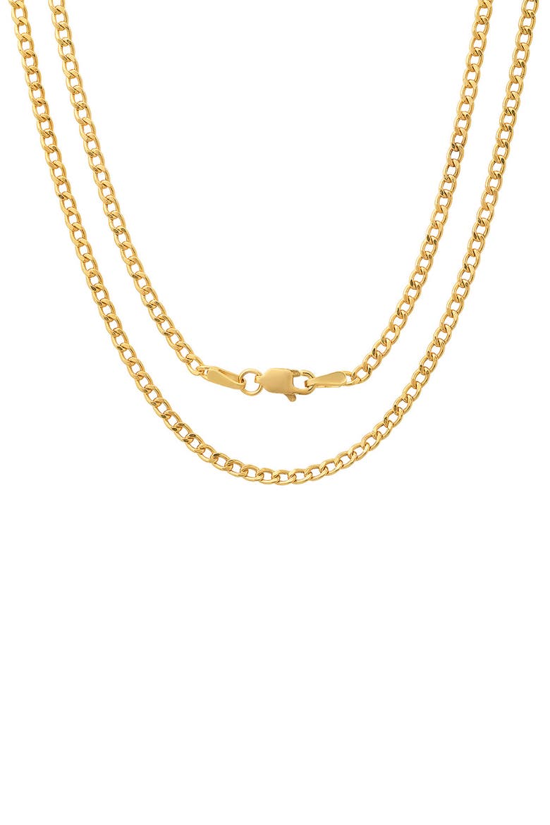 14K Gold 20" Miami Cuban Chain Necklace, Alternate, color, GOLD