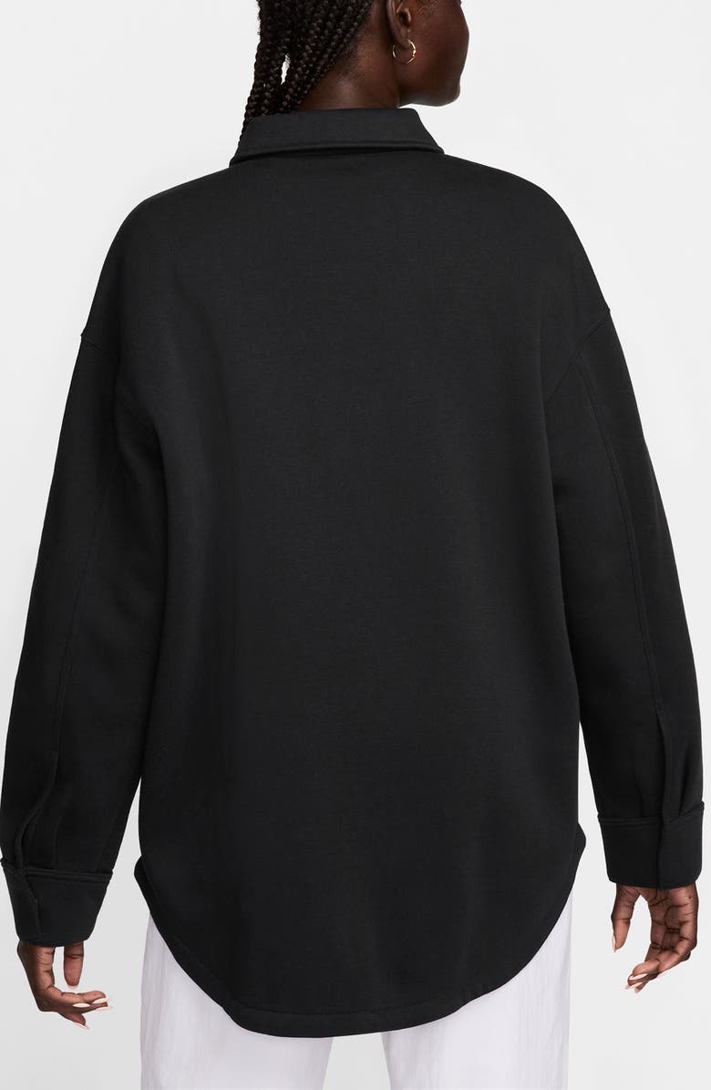 Nike Sportswear Phoenix Fleece Women's Oversized Shacket, Alternate, color, 010 Black/Sail