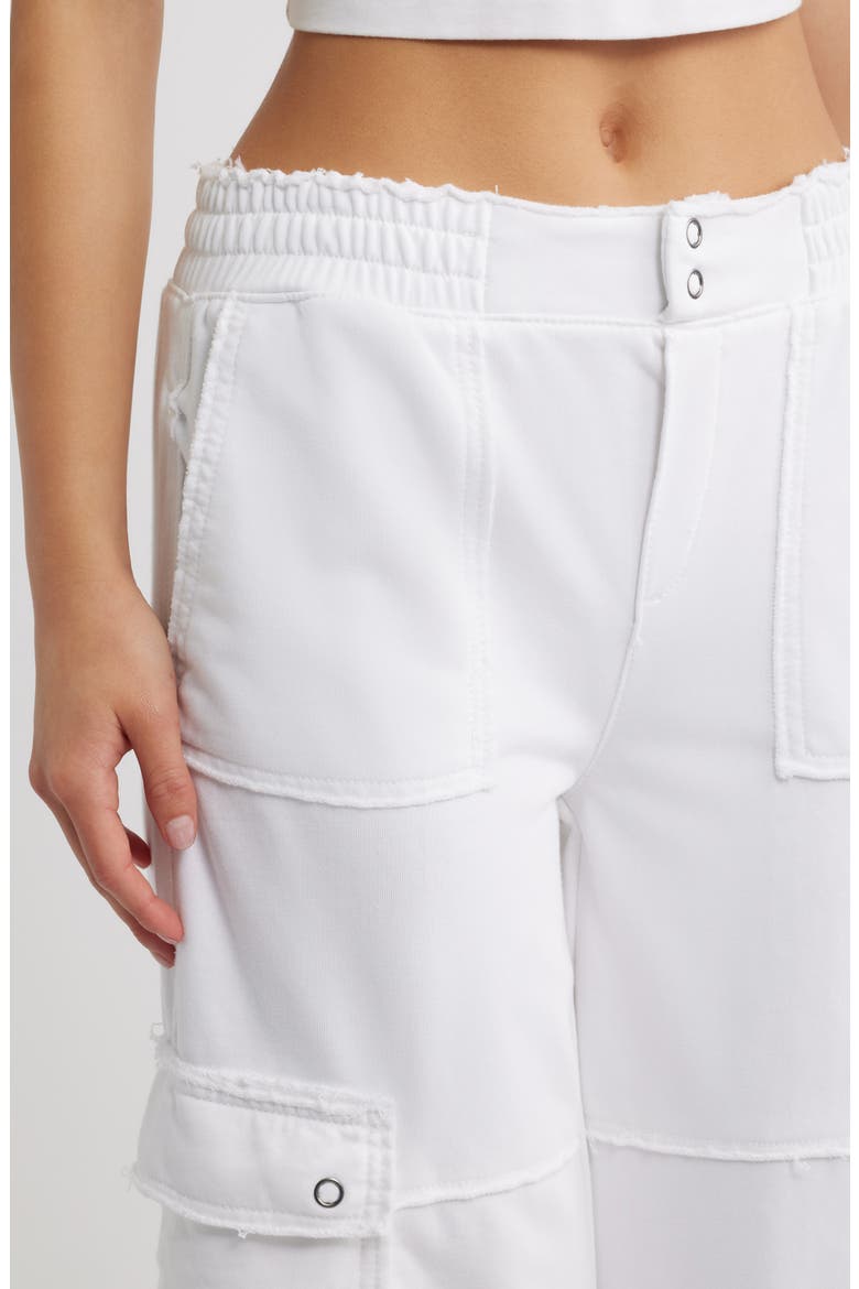 High Waist Wide Leg Cargo Jeans, Alternate, color, WHITE