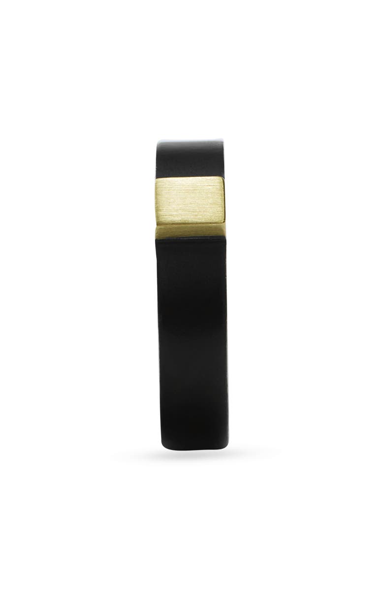 TOM FORD Brass Thin Ring, Alternate, color, Black