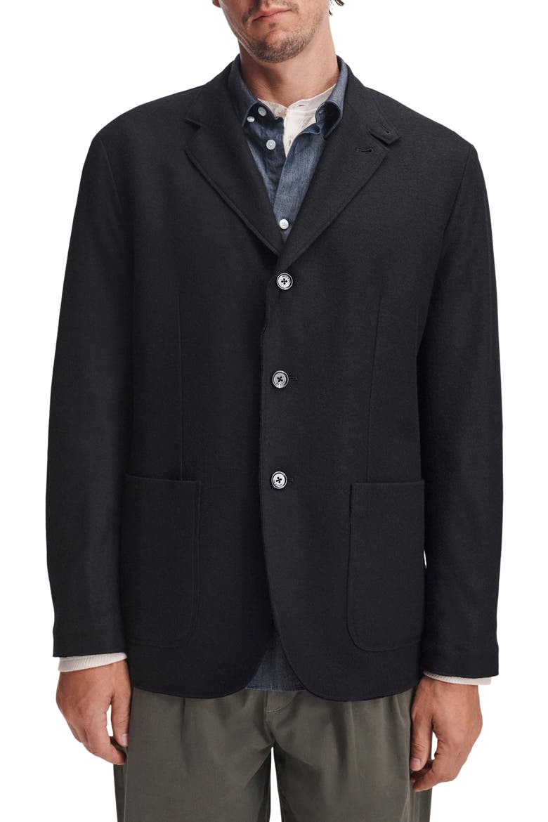 Becker Wool Blend Knit Sport Coat, Main, color, BLACK