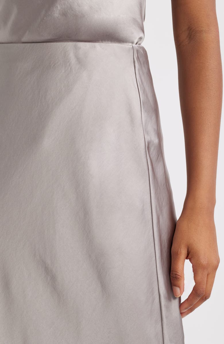 Open Edit Satin Maxi Skirt, Alternate, color, Grey Satellite