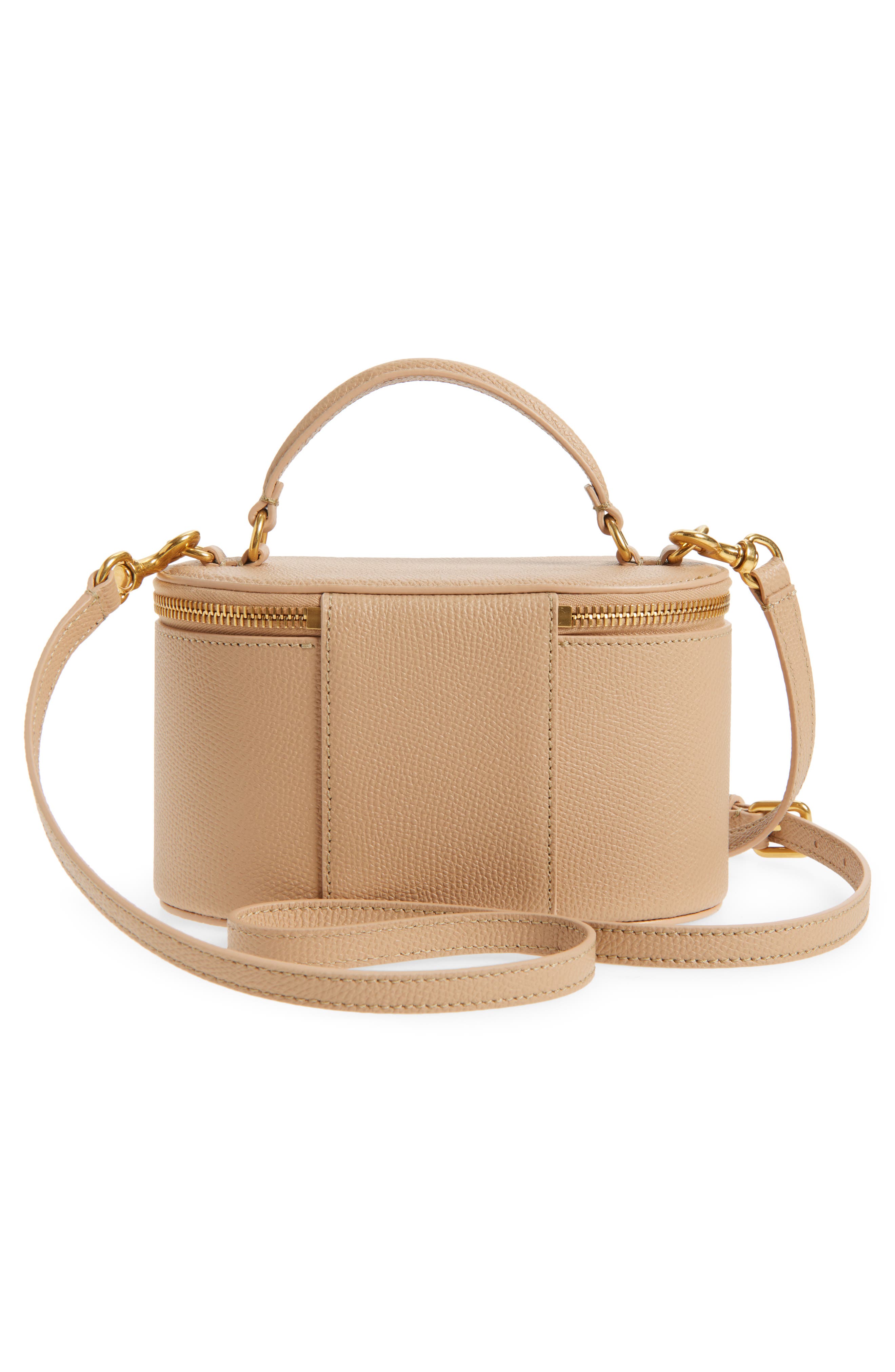 Valentino Garavani VLOGO Signature Leather Vanity Case, Alternate, color, Rose