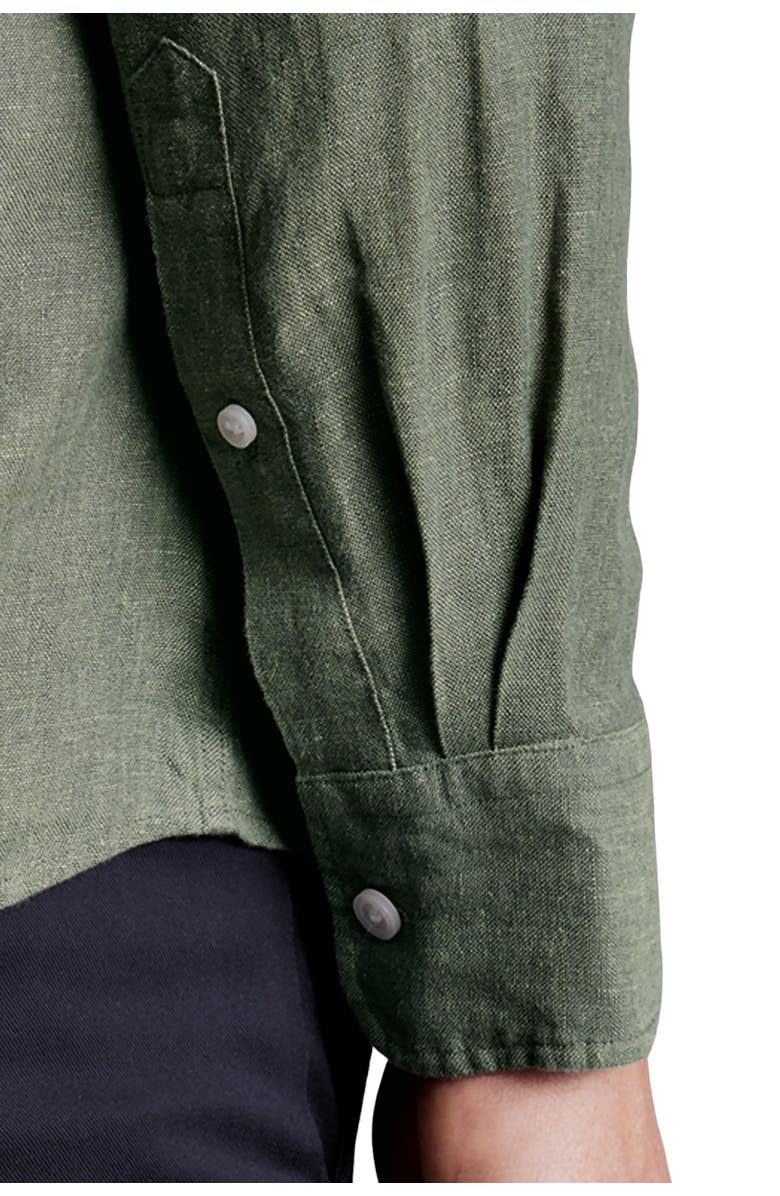 Charles Tyrwhitt Slim Fit Pure Linen Shirt, Alternate, color, Olive Green