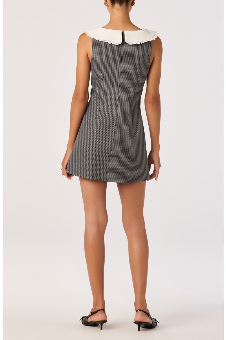Betha Check Minidress, Alternate, color, CHARCOAL