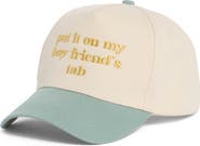 David & Young Put it on Boyfriend's Tab Cotton Baseball Cap