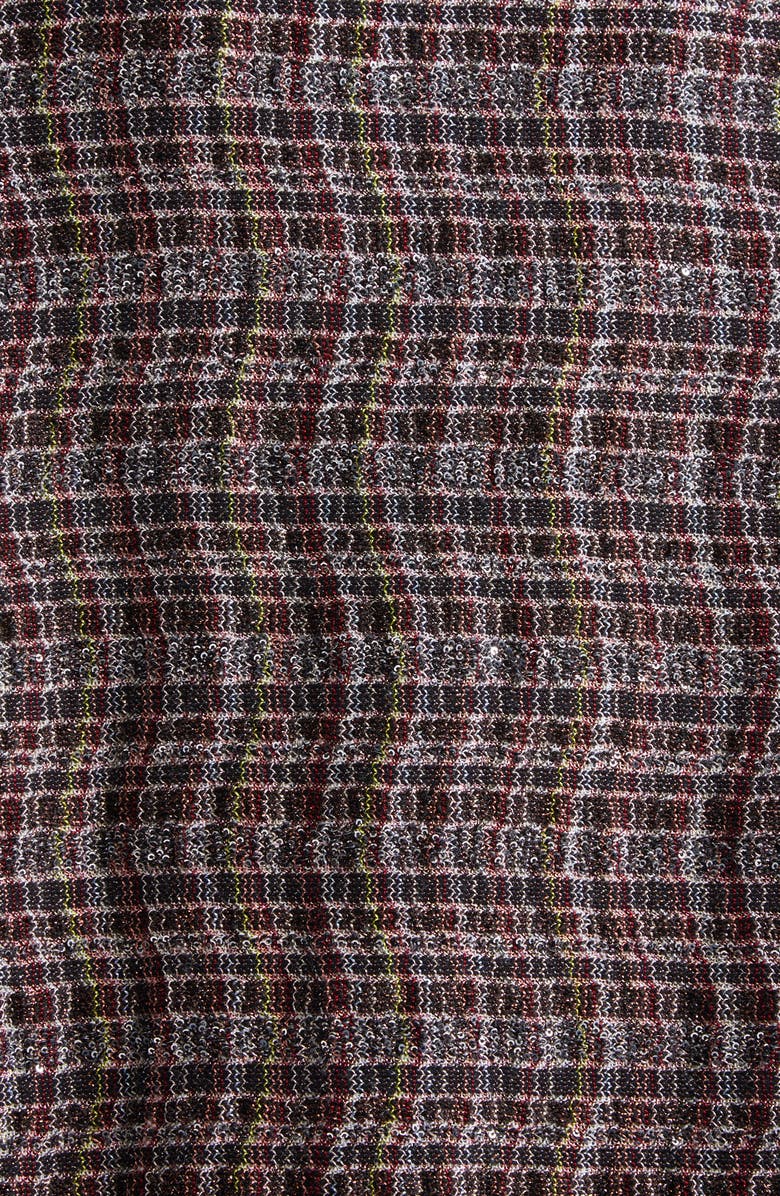 Missoni Sequin Embellished Wool Blend Polo Sweater, Alternate, color, Pink And Brown Tones