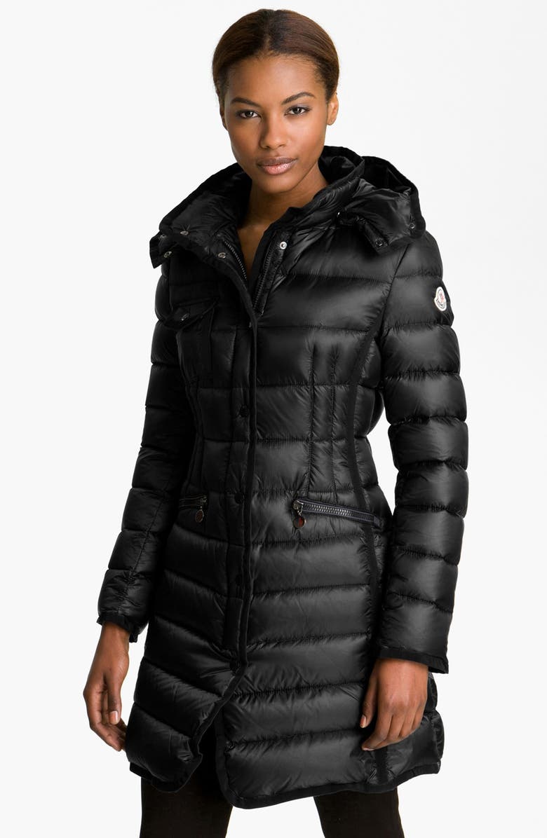 Moncler 'Hermine' Long Down Coat, Main, color, 