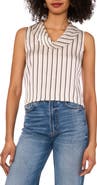 Vince Camuto Stripe Cowl Neck Sleeveless Top