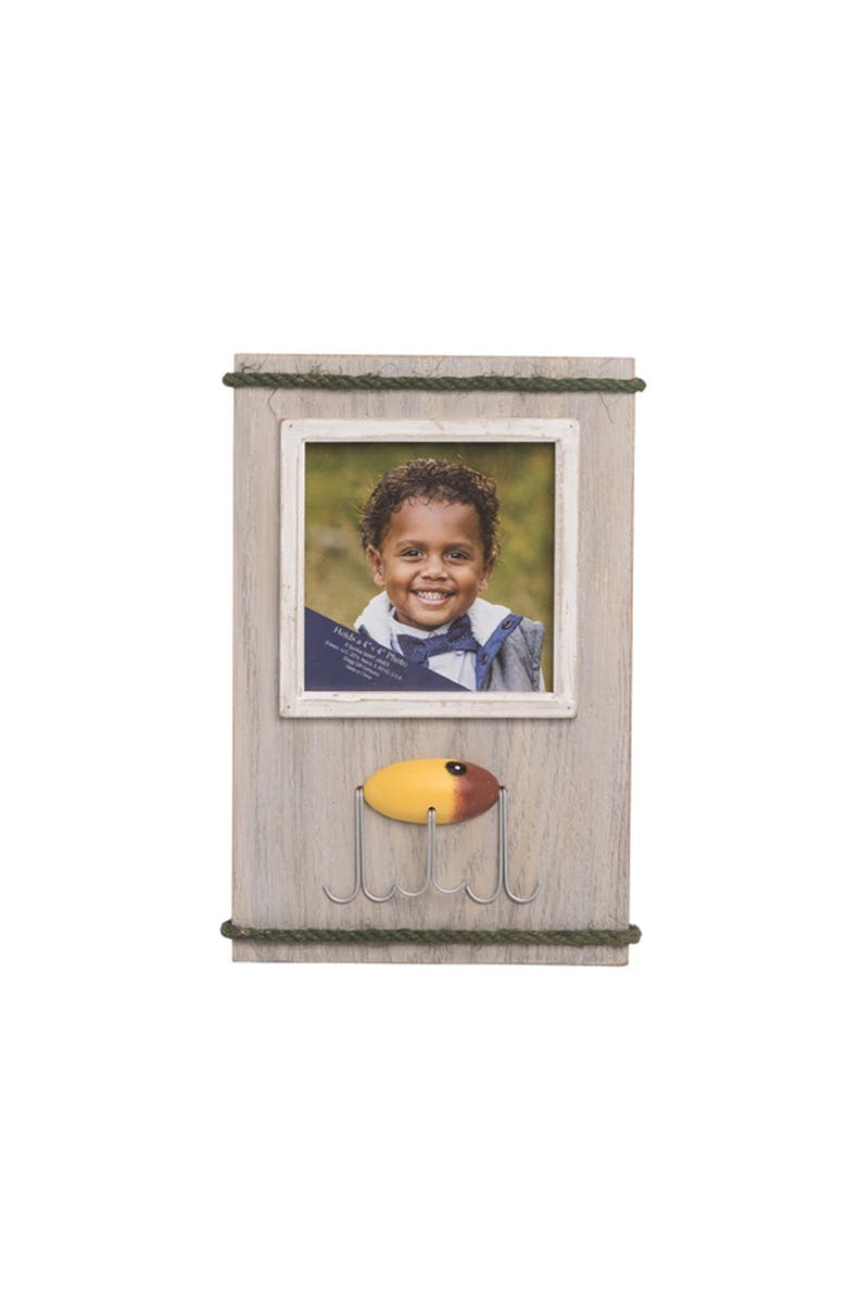 Beachcombers Lure Wood Photo Frame Picture Holder, Main, color, Beige