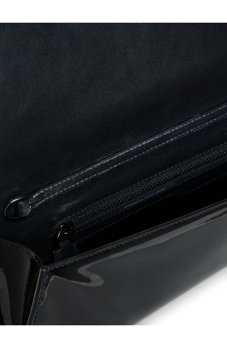 Akris Large Anouk Patent Leather East/West Clutch, Alternate, color, Black Met