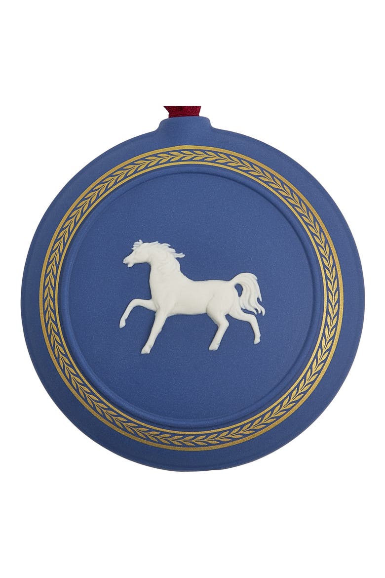 2025 New Year of the Horse Jasperware Ornament, Main, color, MULTI BLUE