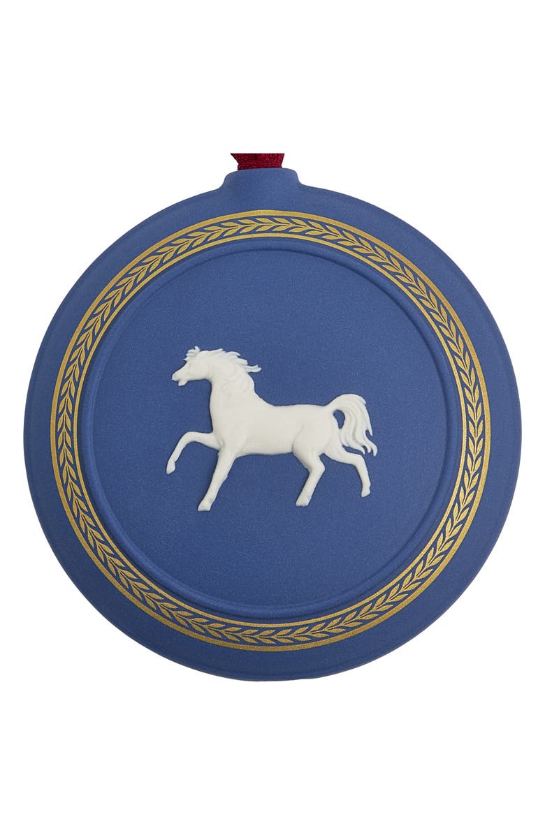 Wedgwood 2025 New Year of the Horse Jasperware Ornament, Main, color, Multi Blue
