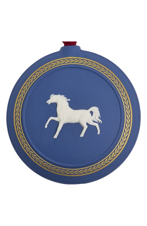 Wedgwood 2025 New Year Of The Horse Jasperware Ornament In Blue