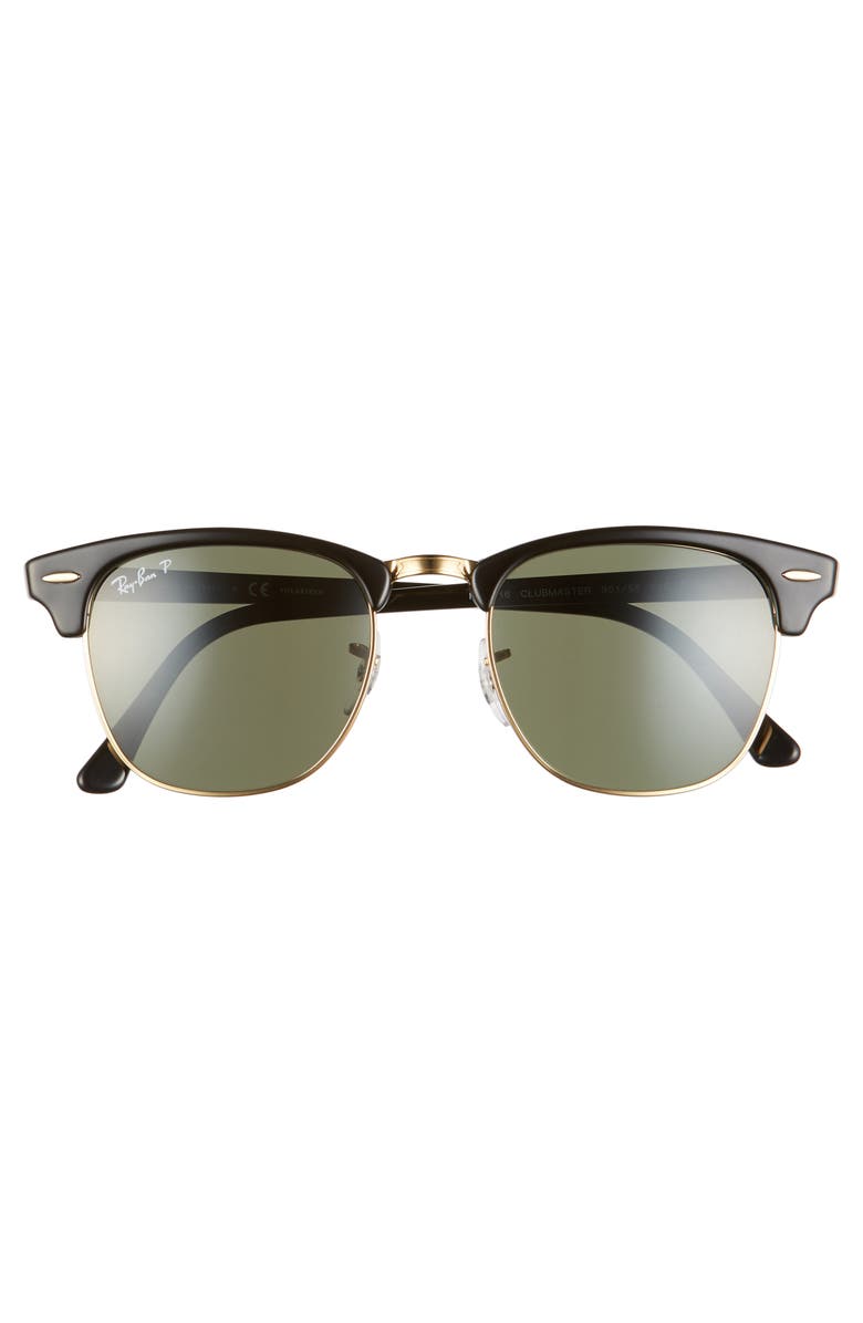 Ray-Ban Clubmaster 51mm Polarized Sunglasses, Alternate, color,