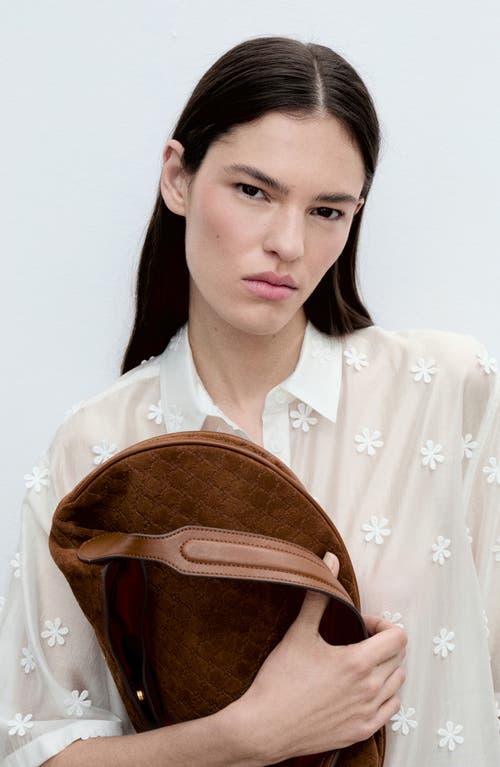 Shop Mango Semisheer Polo In White