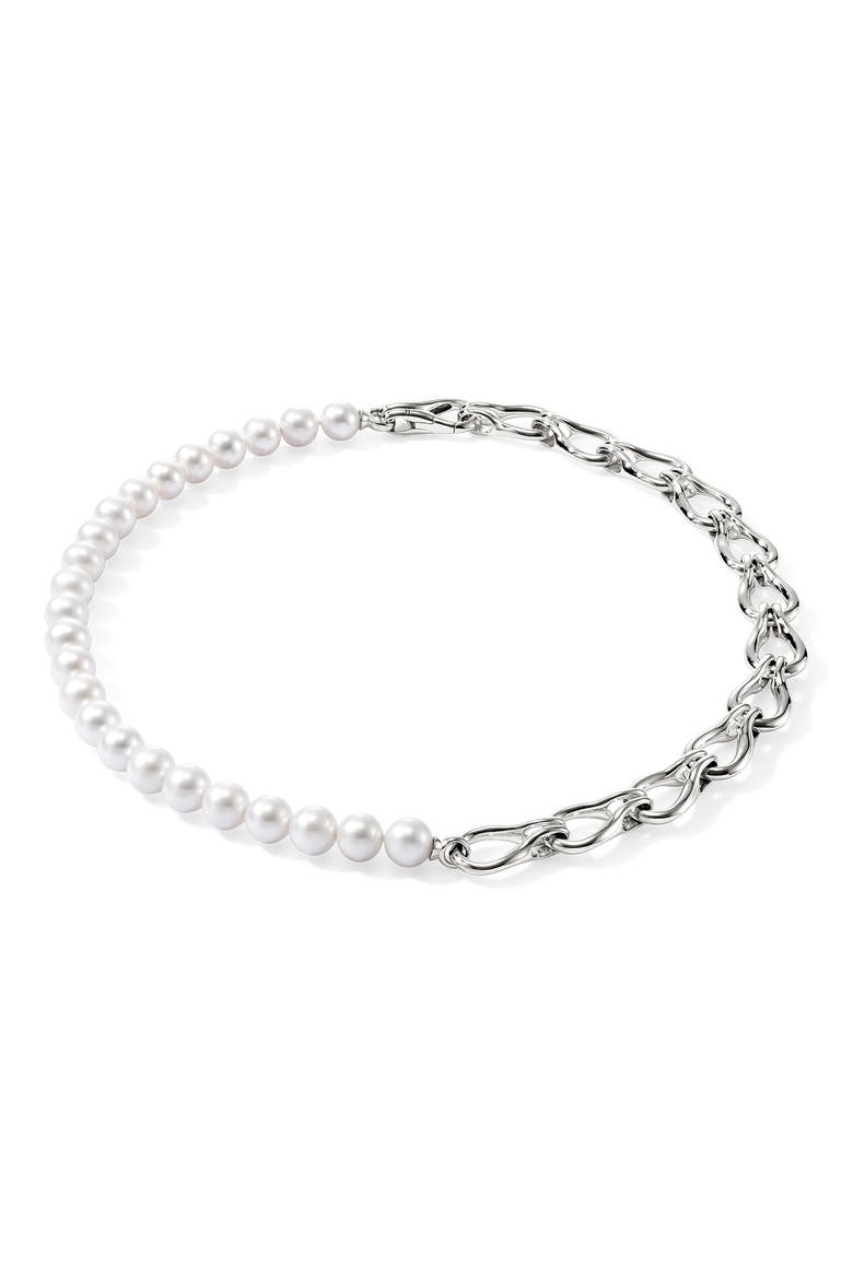 Surf Silver Necklace, Main, color, SILVER