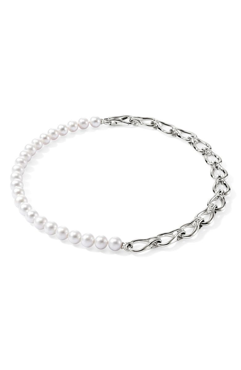 John Hardy Surf Silver Necklace, Main, color, Silver