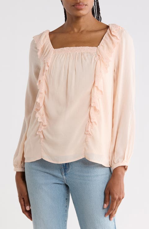 Brylen Ruffle Long Sleeve Top